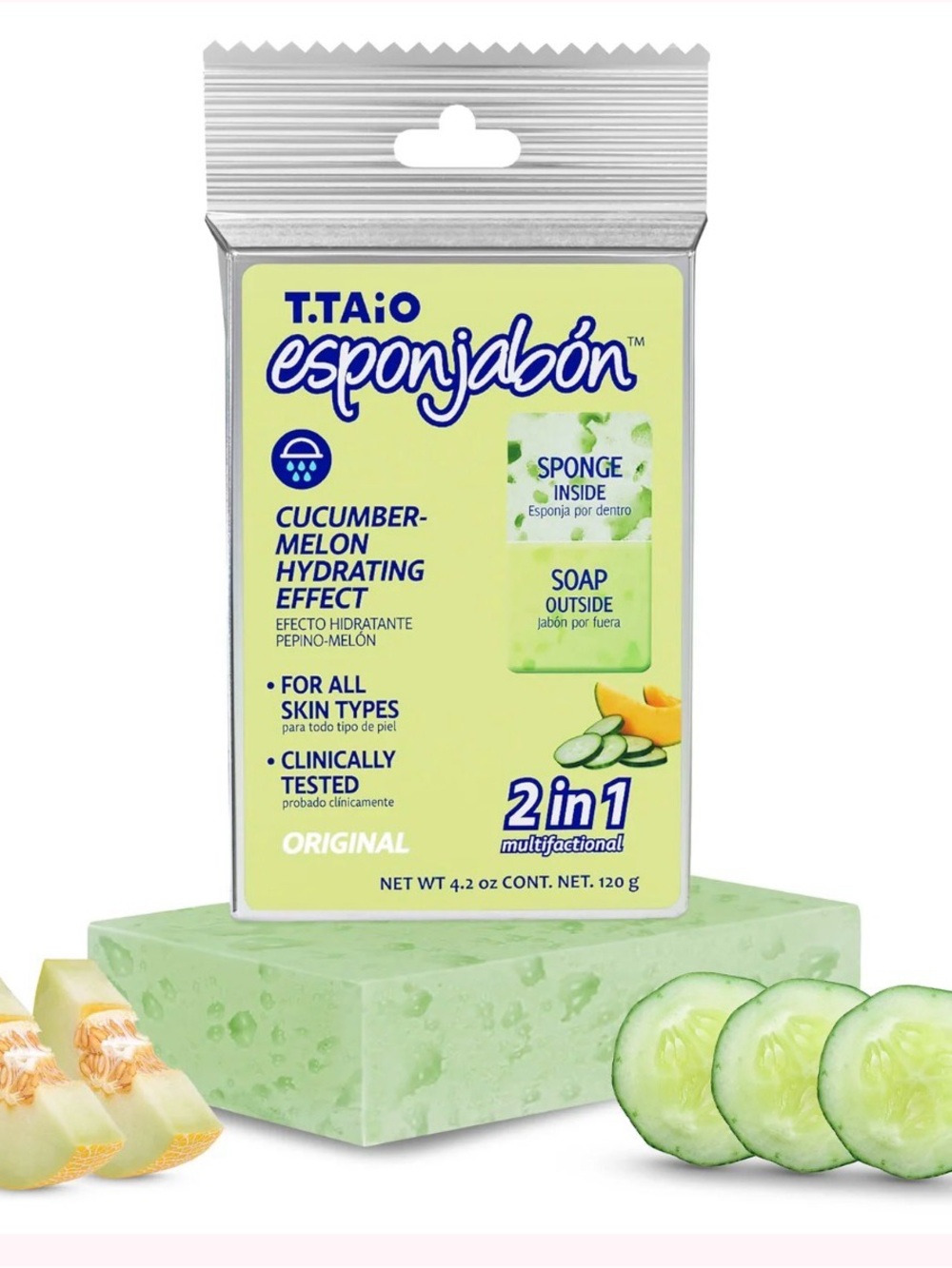 Esponjabón Cucumber-Melon Hydrating Soap Sponge - Green